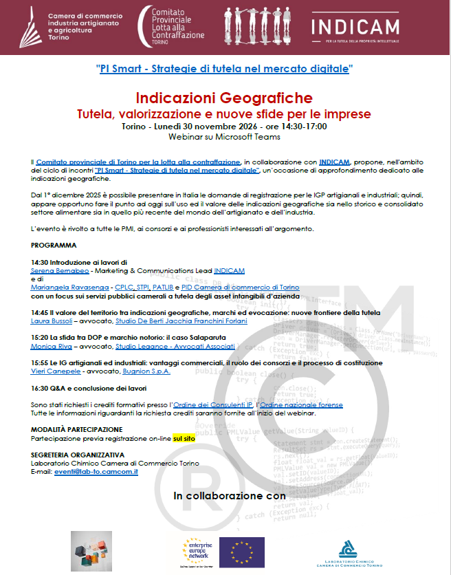Indicazioni Geografiche. Tutela, valorizzazione e nuove sfide per le imprese